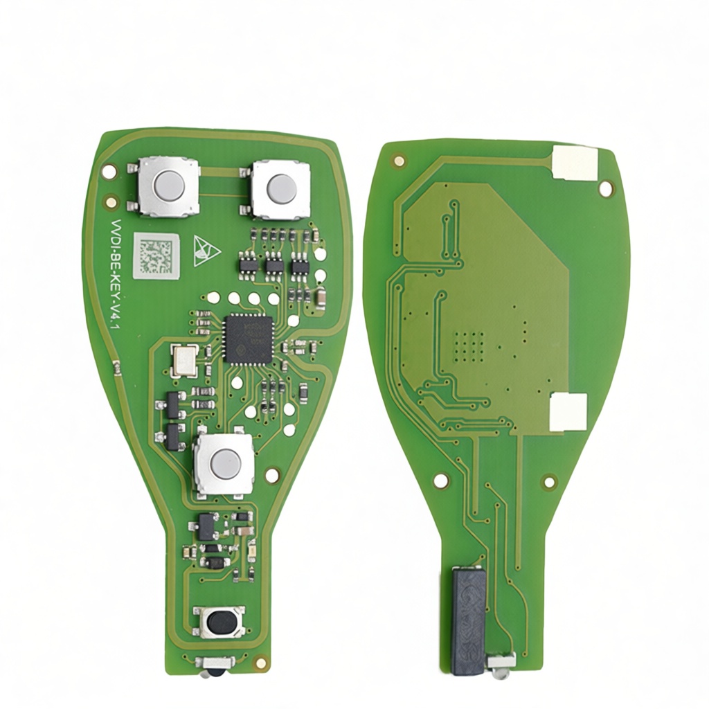 XNBZ01EN  Xhorse VVDI BE Key Pro Button Remote Car Key for Mercedes Benz PCB Remote Key Chip Improved Version Smart 315MHz/433MHz with token