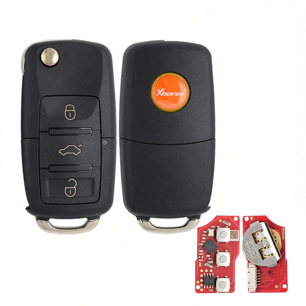 Xhorse VVDI Wired remote key XKB520EN V2 Super Remote Key VW B5 Flip 3 Button
