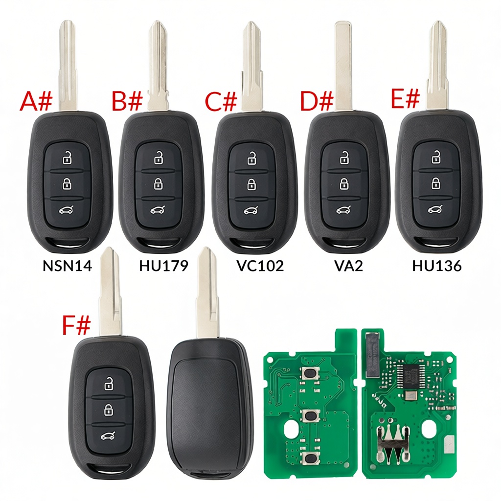Renault 3B Télécommande 434MHz Aeschip Renault Sandero Dacia Logan veuillez choisir