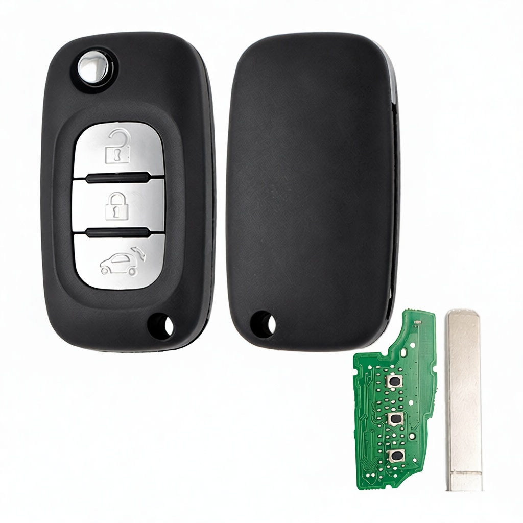 Renault 3 Bouton Télécommande 434MHz Puce