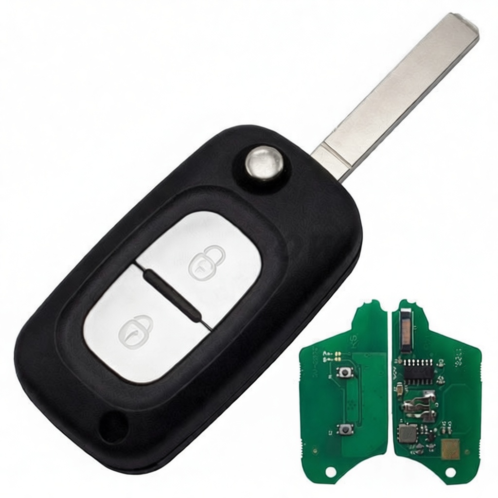 Make Renault 2 Bouton Télécommande 433MHz ID46 Puce