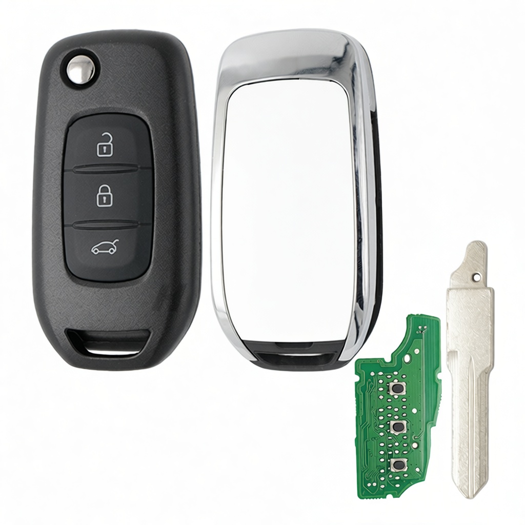 Renault Captur 3 Bouton Télécommande Rabattable Hitag Aes 4A Puce 434MHz