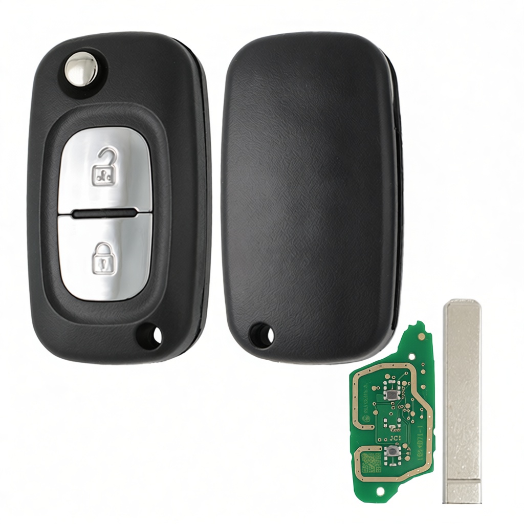 Renault 2 Bouton Télécommande Pcf7961hitag2 Puce 433MHz