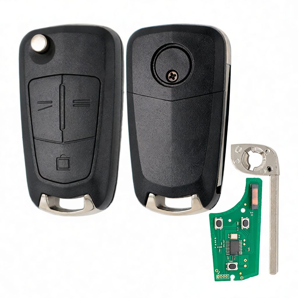 After Make Opel Vect C 3 button flip remote key with 434mhz PCF7946 chip Genuine Part Number: 13189118