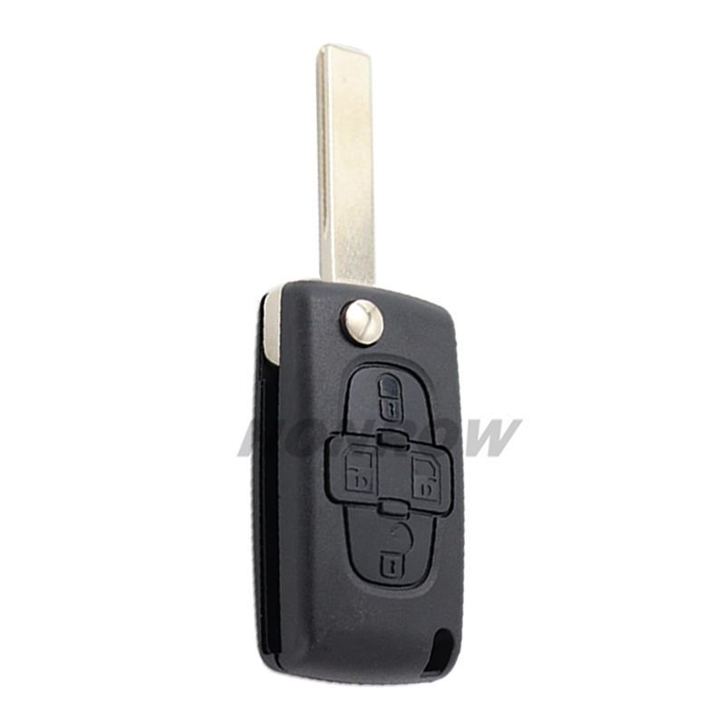 For Peugeot 4 button remote key blank with 407 blade – Image 4