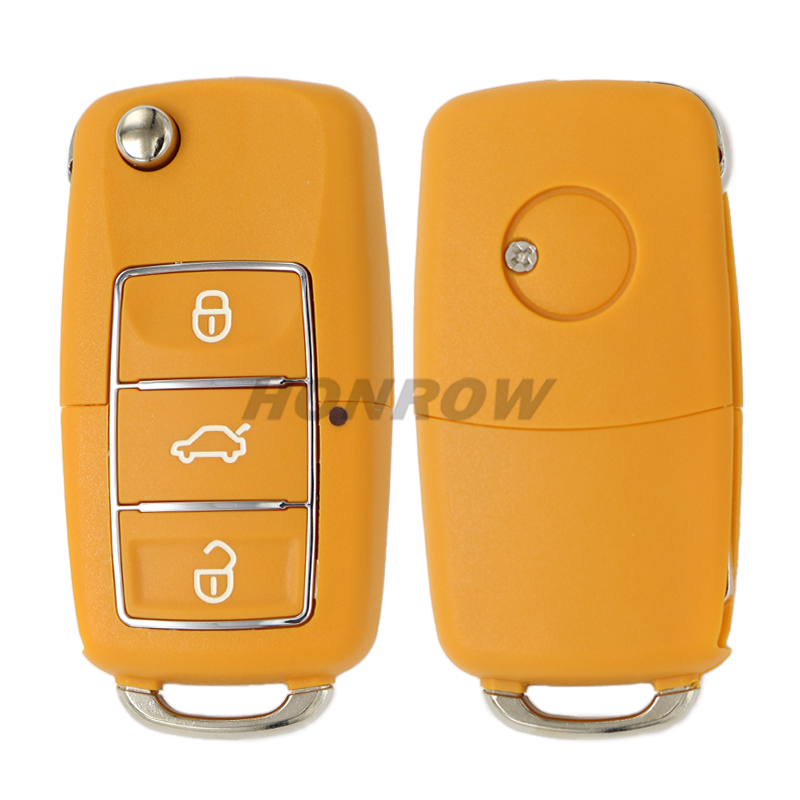 For V 3 button waterproof remote key blank with yellow color – Image 7
